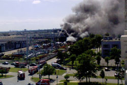 В Минске горел завод металлоконструкций (Фото)