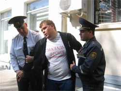 Arrested Mikalai Dzemidzenka taken to hospital