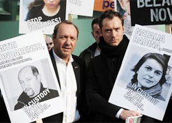 Jude Law and Kevin Spacey against dictatorship of Lukashenka (Photo, video)