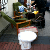 Toilet bowl in front of Belarusian embassy in Prague (Photo)