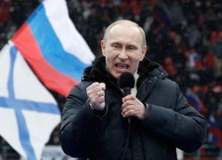 Путин читал  на своем митинге «Бородино»: «Умремте ж под Москвой...» (Видео)