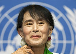 Аун Сан Су Чжы пераабралі лідарам апазіцыі М'янмы