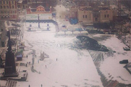 Во Владивостоке упала главная новогодняя елка