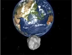 NASA пакажа збліжэнне небяспечнага астэроіда з Зямлёй online