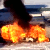 В Минске в час пик загорелся автомобиль на газу
