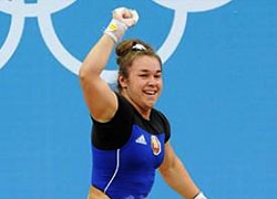 Белоруска Дина Сазановец - чемпионка Европы по тяжелой атлетике