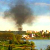 В Минске горел мост над Свислочью