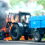 Tractor catches fire in Minsk ring road