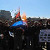 В Днепропетровске сепаратисты жгли флаг ЕС