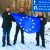 Украинцы подняли флаг ЕС на границе с Беларусью