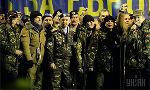 «Афганская сотня Майдана» заняла базу «Беркута»