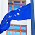 Возле администрации президента Украины подняли флаг ЕС