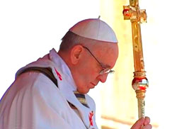Папа Рымскі на Вялікдзень маліўся за супакой ва Украіне