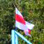 White-red-white flag in Brest city center
