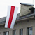 4-metre white-red-white flag in Minsk centre