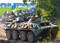 Украінскія сілавікі адбілі атаку 200 баевікоў пад Данецкам