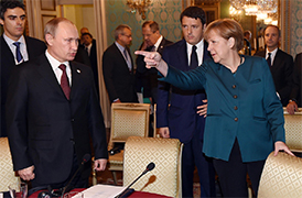 Merkel sparred with Putin over Ukraine