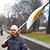 По Минску гуляли неизвестные с российским имперским флагом