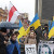 Жители Варшавы протестовали против российской агрессии