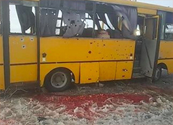 OSCE: Rocket exploded near bus in Volnovakha