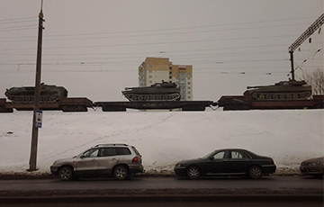 Military hardware transported through Minsk