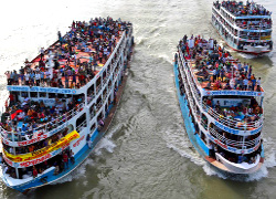 На рацэ ў Бангладэш затануў паром з сотнямі пасажыраў