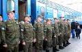 Russian anti-aircraft gunners arrive in Minsk to take part in the parade