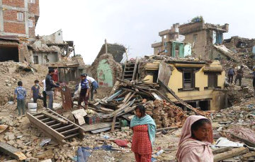Землятрус у Непале: 16 загінулых, больш за 300 параненых
