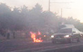 В Минске на ходу загорелся Mercedes A-Class