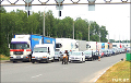 На границе с Литвой сохраняются огромные очереди из грузовиков