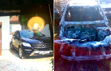 В Молдове сожгли авто бизнесмена, который помог раскрыть схему контрабанды фруктов через Беларусь