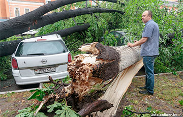 Из-за урагана в Минской области повреждено 70 авто