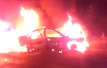 В аварии под Полоцком сгорели три автомобиля