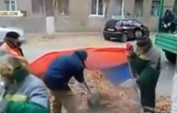 Видеофакт: В Волгограде собирали мусор в российский триколор