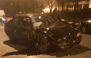В Минске BMW протаранил восемь автомобилей