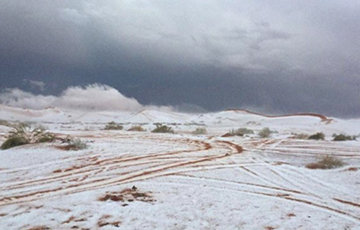 В Саудовской Аравии выпал снег