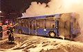 В Минске во время движения загорелся автобус