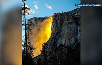 Видео «огненного» водопада в Калифорнии стало хитом сети