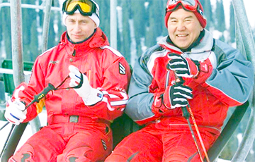 Пуцін і Назарбаеў пакаталіся на лыжах у Казахстане