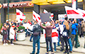 В Нью-Йорке прошла акция солидарности с протестующими белорусами