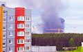 Крупный пожар в районе Национальной библиотеки в Минске