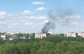 Фотофакт: На востоке Минска снова пожар