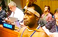 Фотафакт: Дэлегат Папуа-Новай Гвінеі праверыў саміт ААН на талерантнасць