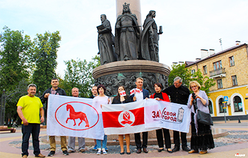 Грюнвальдскую победу в центре Бреста отметили бело-красно-белой символикой