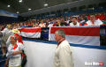 Фотофакт: Бело-красно-белые флаги на матче с Данией