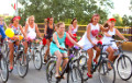 200 девушек провели в Бресте велопарад на шпильках