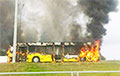Под Минском загорелся автобус с дачниками