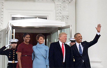 Барак Обама и Дональд Трамп пожали друг другу руки