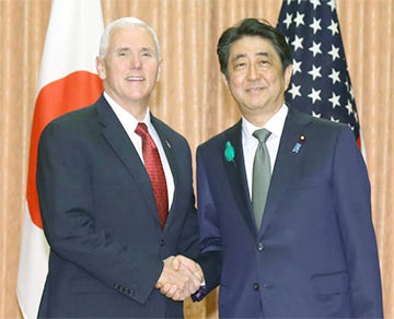 Майкл Пенс: Альянс ЗША і Японіі – слуп міру і бяспекі ў Азіі