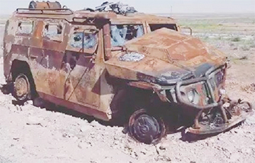 Сгоревший российский броневик «Тигр-М» впервые заснят в Сирии